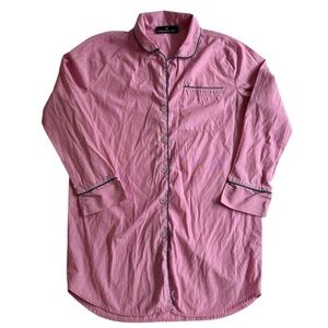 Pomander Place Sleep Shirt Dress XS Oversized Button-Up Loungewear Beach CoverUp